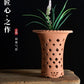 Neofinetia trumpet pots, clay pots with holes on the side, terracotta orchid pot, perfect for Neofinetia falcata/Fukiran/Mini orchids