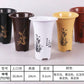 Cymbidium/orchid high plastic pots, 5x pots per set with 5 different colors: black, yellow, brown, dark brown, white