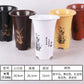 Cymbidium/orchid high plastic pots, 5x pots per set with 5 different colors: black, yellow, brown, dark brown, white